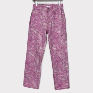 BDG‎ Urban Outfitters Cowboy Jean 27 Wide Leg Straight Pink Coquette Festival